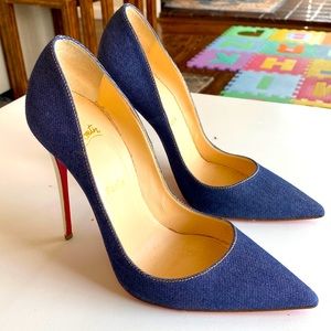 Christian Louboutin So Kate denim heels 120mm heel height size 40